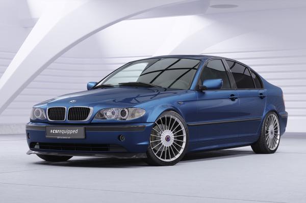 CSR Frontspoiler | Cup-Spoilerlippe mit ABE für BMW 3er E46 Limo / Touring CSL878-C Carbon Look Hochglanz (keine Lackierung erforderlich)