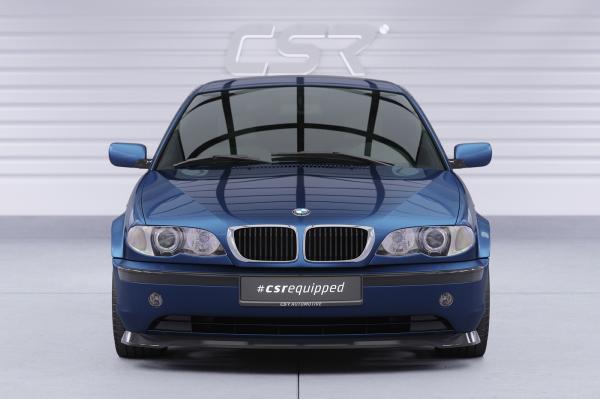 CSR Frontspoiler | Cup-Spoilerlippe mit ABE für BMW 3er E46 Limo / Touring CSL878-C Carbon Look Hochglanz (keine Lackierung erforderlich)