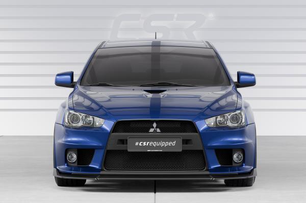 CSR Frontspoiler | Cup-Spoilerlippe mit ABE für Mitsubishi Lancer Evolution X CSL887-G Glossy schwarz Hochglanz (keine Lackierung erforderlich)