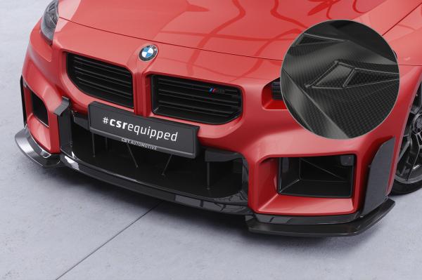 CSR Frontspoiler | Cup-Spoilerlippe mit ABE für BMW M2 G87 CSL894-C Carbon Look Hochglanz (keine Lackierung erforderlich)