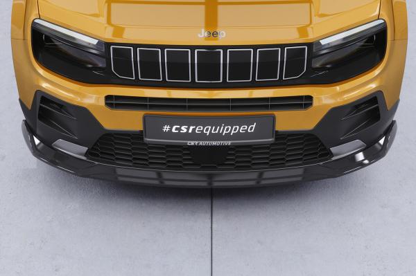 CSR Frontspoiler | Cup-Spoilerlippe mit ABE für Jeep Avenger CSL895-C Carbon Look Hochglanz (keine Lackierung erforderlich)