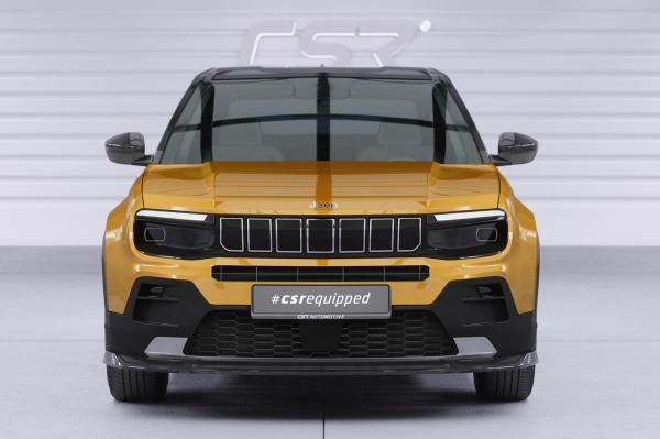 CSR Frontspoiler | Cup-Spoilerlippe mit ABE für Jeep Avenger CSL895-C Carbon Look Hochglanz (keine Lackierung erforderlich)