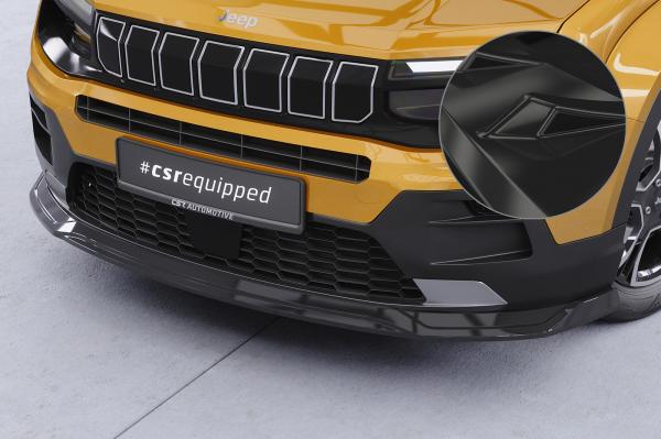 CSR Frontspoiler | Cup-Spoilerlippe mit ABE für Jeep Avenger CSL895-G Glossy schwarz Hochglanz (keine Lackierung erforderlich)