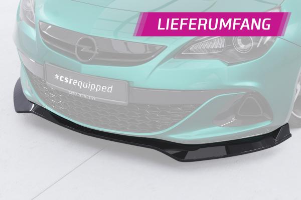 CSR Frontspoiler | Cup-Spoilerlippe mit ABE für Opel Astra J OPC CSL897-G Glossy schwarz Hochglanz (keine Lackierung erforderlich)