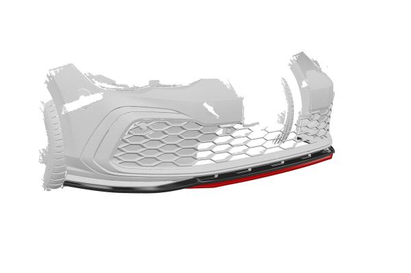 CSR Frontspoiler | Cup-Spoilerlippe mit ABE für VW Golf 8 CSL903-S strukturiert schwarz matt (keine Lackierung erforderlich)