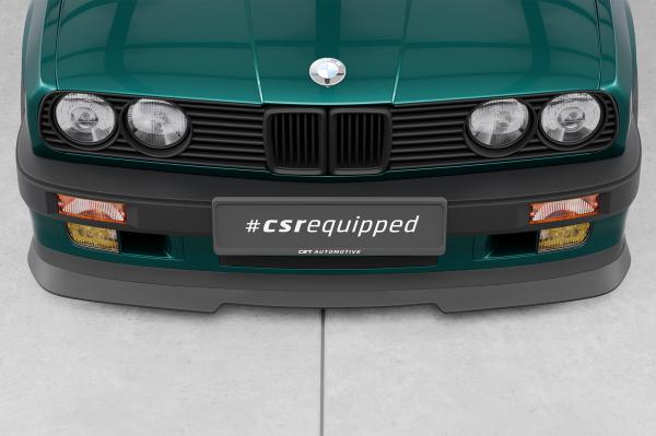 CSR Frontspoiler | Cup-Spoilerlippe mit ABE für BMW 3er E30 Coupe CSL906-C Carbon Look Hochglanz (keine Lackierung erforderlich)