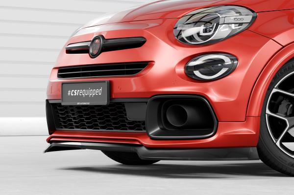 CSR Frontspoiler | Cup-Spoilerlippe mit ABE für Fiat 500X Sport CSL908-G Glossy schwarz Hochglanz (keine Lackierung erforderlich)