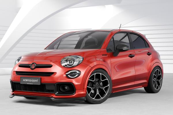 CSR Frontspoiler | Cup-Spoilerlippe mit ABE für Fiat 500X Sport CSL908-G Glossy schwarz Hochglanz (keine Lackierung erforderlich)