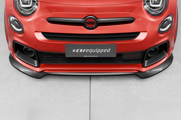 CSR Frontspoiler | Cup-Spoilerlippe mit ABE für Fiat 500X Sport CSL908-G Glossy schwarz Hochglanz (keine Lackierung erforderlich)
