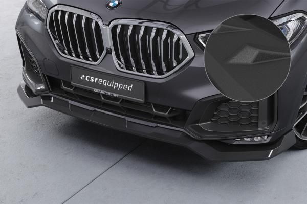 CSR Frontspoiler | Cup-Spoilerlippe mit ABE für BMW X6 (G06) Basis CSL909-S strukturiert schwarz matt (keine Lackierung erforderlich)