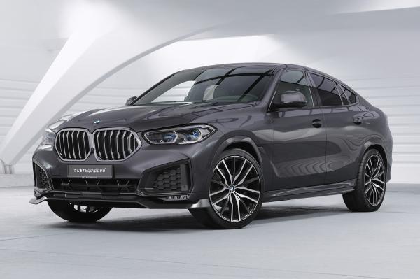 CSR Frontspoiler | Cup-Spoilerlippe mit ABE für BMW X6 (G06) Basis CSL909-G Glossy schwarz Hochglanz (keine Lackierung erforderlich)