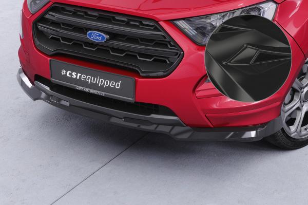 CSR Frontspoiler | Cup-Spoilerlippe mit ABE für Ford Ecosport MK2 ST-Line CSL910-G Glossy schwarz Hochglanz (keine Lackierung erforderlich)