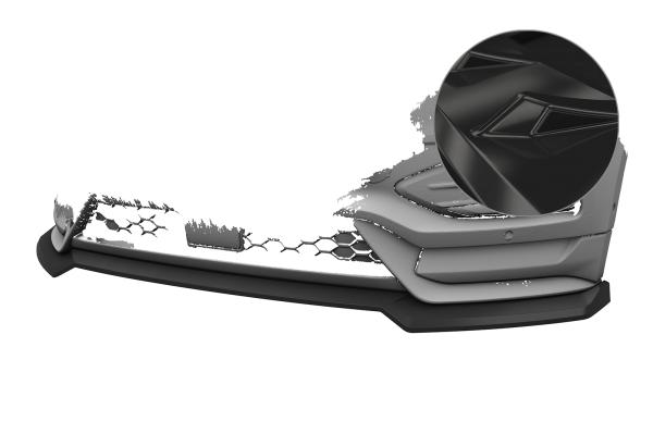 CSR Frontspoiler | Cup-Spoilerlippe mit ABE für Ford Edge MK2 ST-Line CSL912-G Glossy schwarz Hochglanz (keine Lackierung erforderlich)