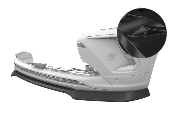 CSR Frontspoiler | Cup-Spoilerlippe mit ABE für Opel Grandland 1.Gen (P1UO) CSL913-G Glossy schwarz Hochglanz (keine Lackierung erforderlich)