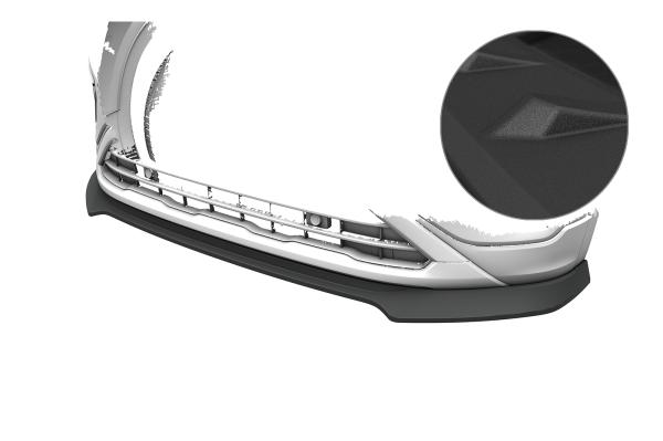 CSR Frontspoiler | Cup-Spoilerlippe mit ABE für VW T-Cross (Typ C1) CSL922-S strukturiert schwarz matt (keine Lackierung erforderlich)