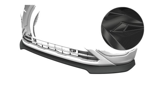 CSR Frontspoiler | Cup-Spoilerlippe mit ABE für VW T-Cross (Typ C1) CSL922-C Carbon Look Hochglanz (keine Lackierung erforderlich)