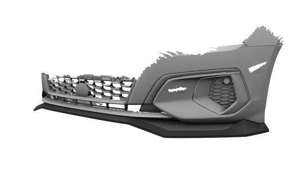 CSR Frontspoiler | Cup-Spoilerlippe mit ABE für Audi A3 8Y Sportback CSL927-G Glossy schwarz Hochglanz (keine Lackierung erforderlich)