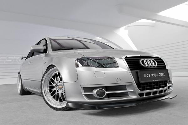 CSR Frontspoiler | Cup-Spoilerlippe mit ABE für Audi A4 B7 CSL928-G Glossy schwarz Hochglanz (keine Lackierung erforderlich)