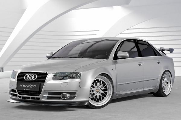 CSR Frontspoiler | Cup-Spoilerlippe mit ABE für Audi A4 B7 CSL928-G Glossy schwarz Hochglanz (keine Lackierung erforderlich)