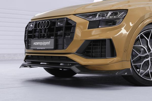 CSR Frontspoiler | Cup-Spoilerlippe mit ABE für Audi Q8 4M CSL931-S strukturiert schwarz matt (keine Lackierung erforderlich)