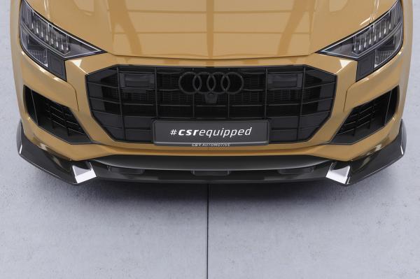CSR Frontspoiler | Cup-Spoilerlippe mit ABE für Audi Q8 4M CSL931-S strukturiert schwarz matt (keine Lackierung erforderlich)