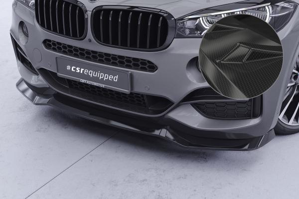 CSR Frontspoiler | Cup-Spoilerlippe mit ABE für BMW X5 (F15) M-Paket CSL934-C Carbon Look Hochglanz (keine Lackierung erforderlich)