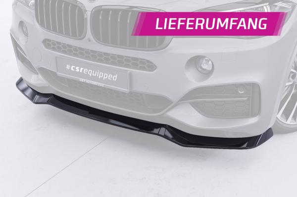 CSR Frontspoiler | Cup-Spoilerlippe mit ABE für BMW X5 (F15) M-Paket CSL934-L Lackierung erforderlich (unlackiert roh)