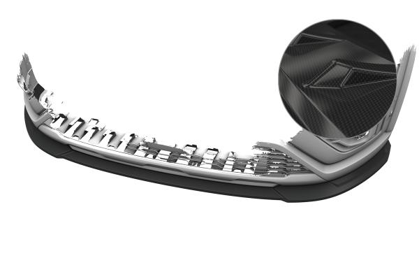 CSR Frontspoiler | Cup-Spoilerlippe mit ABE für Dacia Jogger CSL935-C Carbon Look Hochglanz (keine Lackierung erforderlich)