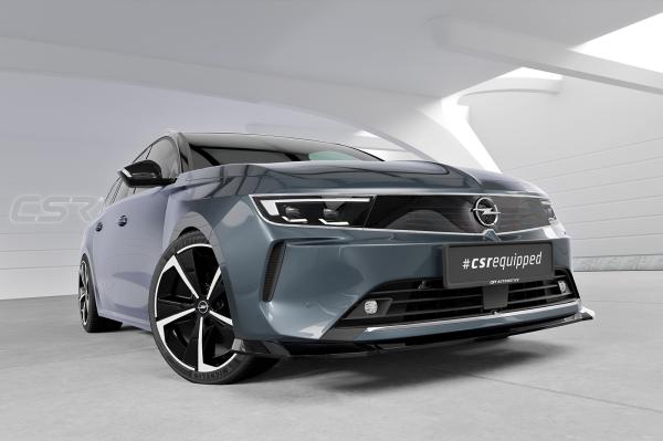 CSR Frontspoiler | Cup-Spoilerlippe mit ABE für Opel Astra L Sports Tourer CSL937-C Carbon Look Hochglanz (keine Lackierung erforderlich)