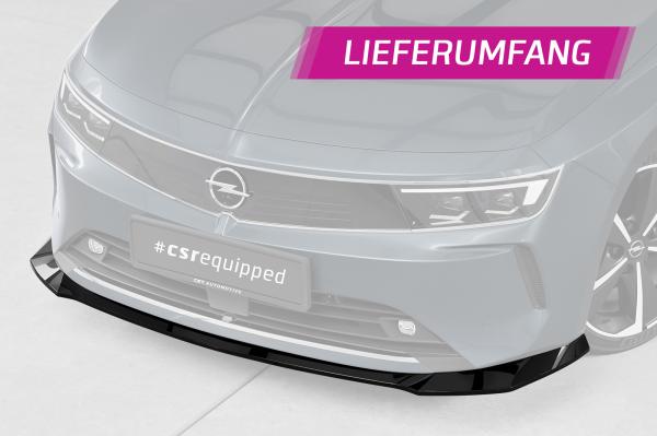 CSR Frontspoiler | Cup-Spoilerlippe mit ABE für Opel Astra L Sports Tourer CSL937-C Carbon Look Hochglanz (keine Lackierung erforderlich)