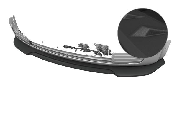 CSR Frontspoiler | Cup-Spoilerlippe mit ABE für Audi A2 (8Z) CSL942-S strukturiert schwarz matt (keine Lackierung erforderlich)