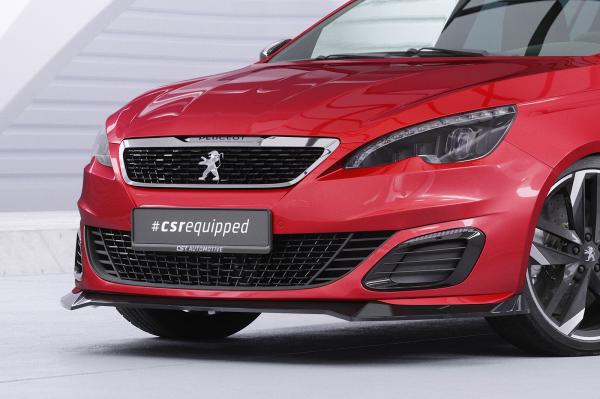 CSR Frontspoiler | Cup-Spoilerlippe mit ABE für Peugeot 308 GTi CSL944-G Glossy schwarz Hochglanz (keine Lackierung erforderlich)