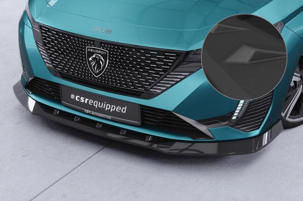 CSR Frontspoiler | Cup-Spoilerlippe mit ABE für Peugeot 308 (P51) CSL945-S strukturiert schwarz matt (keine Lackierung erforderlich)