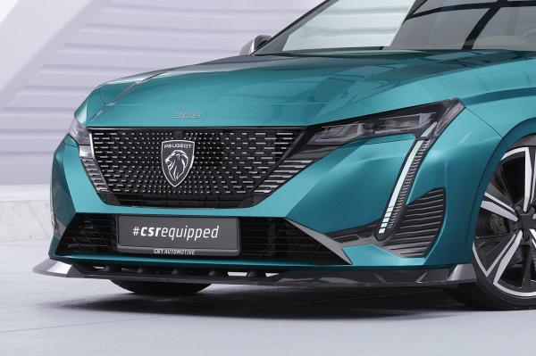 CSR Frontspoiler | Cup-Spoilerlippe mit ABE für Peugeot 308 (P51) CSL945-C Carbon Look Hochglanz (keine Lackierung erforderlich)