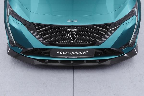 CSR Frontspoiler | Cup-Spoilerlippe mit ABE für Peugeot 308 (P51) CSL945-C Carbon Look Hochglanz (keine Lackierung erforderlich)