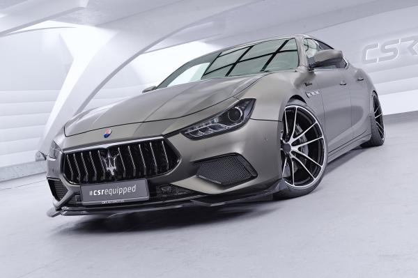 CSR Frontspoiler | Cup-Spoilerlippe mit ABE für Maserati Ghibli III (Tipo M157) CSL953-C Carbon Look Hochglanz (keine Lackierung erforderlich)
