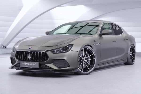 CSR Frontspoiler | Cup-Spoilerlippe mit ABE für Maserati Ghibli III (Tipo M157) CSL953-C Carbon Look Hochglanz (keine Lackierung erforderlich)
