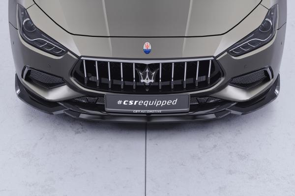 CSR Frontspoiler | Cup-Spoilerlippe mit ABE für Maserati Ghibli III (Tipo M157) CSL953-C Carbon Look Hochglanz (keine Lackierung erforderlich)