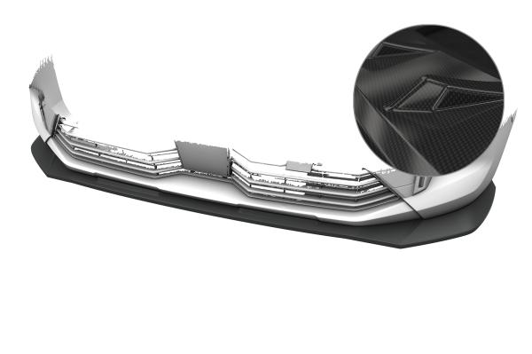 CSR Frontspoiler | Cup-Spoilerlippe mit ABE für Citroen Berlingo 3 (K9) CSL957-C Carbon Look Hochglanz (keine Lackierung erforderlich)