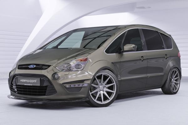 CSR Frontspoiler | Cup-Spoilerlippe mit ABE für Ford S-Max MK1 (WA6) CSL960-G Glossy schwarz Hochglanz (keine Lackierung erforderlich)