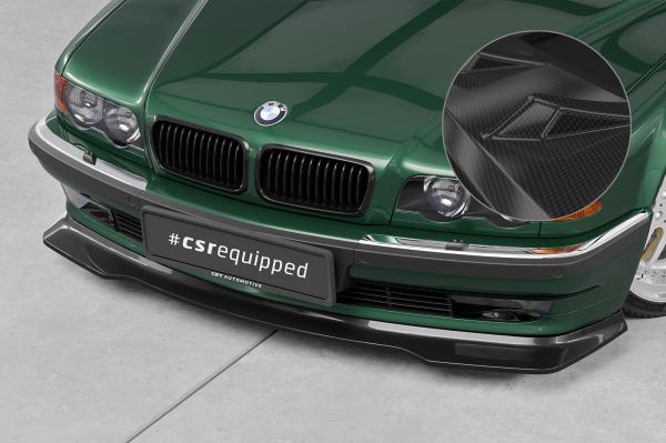 CSR Frontspoiler | Cup-Spoilerlippe mit ABE für BMW 7er (E38) CSL962-C Carbon Look Hochglanz (keine Lackierung erforderlich)