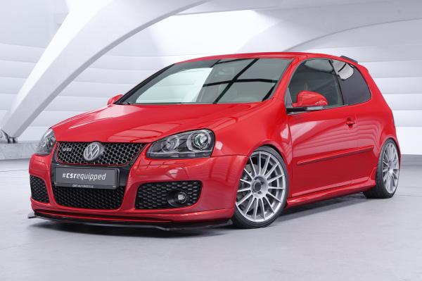CSR Frontspoiler | Cup-Spoilerlippe mit ABE für VW Golf 5 (Typ 1K) GTI Edition 30/Pirelli CSL967-G Glossy schwarz Hochglanz (keine Lackierung erforderlich)