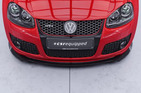 CSR Frontspoiler | Cup-Spoilerlippe mit ABE für VW Golf 5 (Typ 1K) GTI Edition 30/Pirelli CSL967-G Glossy schwarz Hochglanz (keine Lackierung erforderlich)
