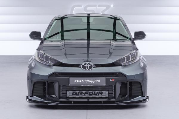 CSR Frontspoiler | Cup-Spoilerlippe mit ABE für Toyota GR Yaris (XP021) CSL968-G Glossy schwarz Hochglanz (keine Lackierung erforderlich)