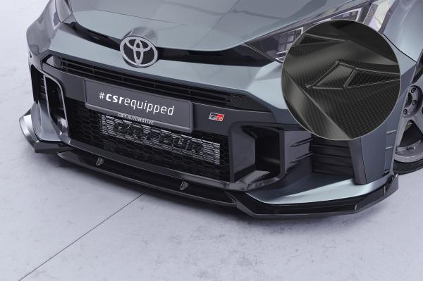 CSR Frontspoiler | Cup-Spoilerlippe mit ABE für Toyota GR Yaris (XP021) CSL968-C Carbon Look Hochglanz (keine Lackierung erforderlich)