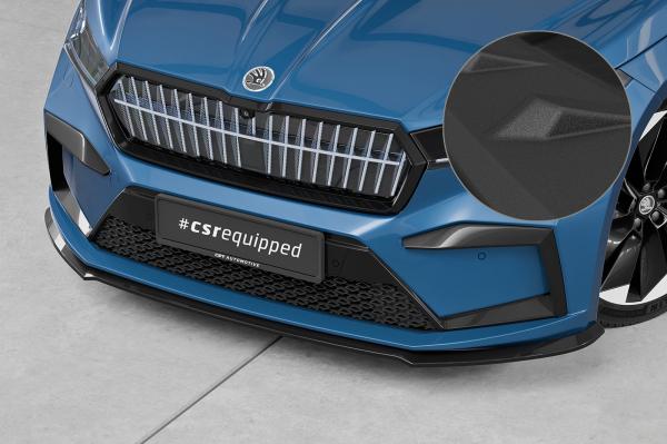 CSR Frontspoiler | Cup-Spoilerlippe mit ABE für Skoda Enyaq CSL971-S strukturiert schwarz matt (keine Lackierung erforderlich)