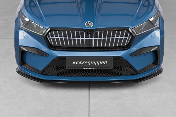 CSR Frontspoiler | Cup-Spoilerlippe mit ABE für Skoda Enyaq CSL971-G Glossy schwarz Hochglanz (keine Lackierung erforderlich)