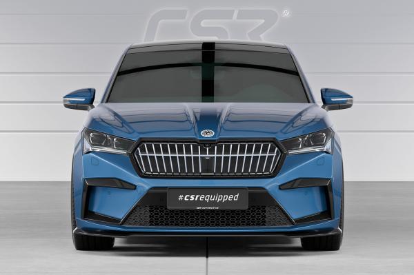 CSR Frontspoiler | Cup-Spoilerlippe mit ABE für Skoda Enyaq CSL971-G Glossy schwarz Hochglanz (keine Lackierung erforderlich)