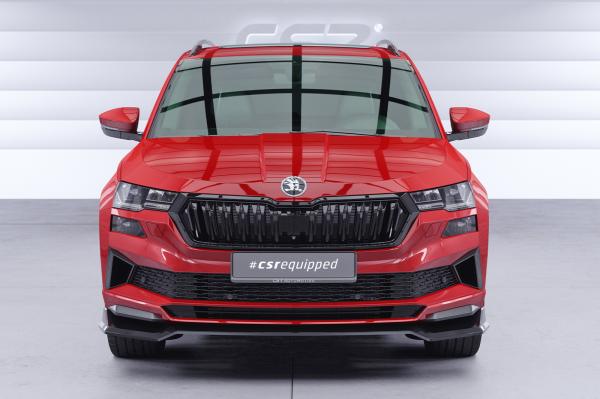 CSR Frontspoiler | Cup-Spoilerlippe mit ABE für Skoda Karoq Sportline CSL973-G Glossy schwarz Hochglanz (keine Lackierung erforderlich)