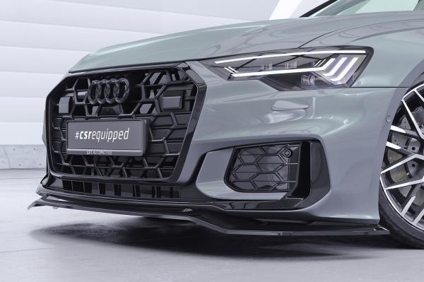 CSR Frontspoiler | Cup-Spoilerlippe mit ABE für Audi A6 / S6 C8 (Typ 4A) CSL976-G Glossy schwarz Hochglanz (keine Lackierung erforderlich)